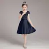 Vestido de Gala para Piano de Niña 2026 Nuevo Vestido de Princesa Ropa de Presentación de Violín Infantil Vestido Corto de Manga Corta