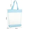 Bolsa de malla portátil con cremallera, bolsa transparente para documentos tamaño A4, bolso de mano para estudiantes, bolsa para libros, bolsa de aprendizaje, libros de texto.