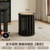 Bancos tejidas de ratán apilables para almacenamiento, Bancos apilables de madera maciza, Bancos de repuesto para mesa de comedor del hogar, Bancos de madera combinados cuatro en uno