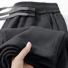 Comercio Exterior Transfronterizo Pantalones Deportivos de Pana para Hombre Otoño Invierno Engrosados Cálidos Rectos Casuales Sueltos Pierna Ancha Pantalones Casuales