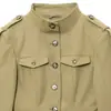 Chaqueta Top Elegante de Moda Nueva 2025 Europea y Americana Transfronteriza Amazon para Mujer con Bolsillo de Correa 4341718