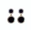 B463 Joyería Metal Aretes Hechos a Mano S925 Moda Elegante Estilo Coreano Aretes Redondos Distintivos Aretes Combinables Aretes