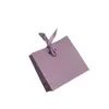 Bolsas de papel en stock, bolsas de regalo con moño, bolsas de joyería de cartón blanco, bolsas para dulces de boda, con logo impreso, diseño de rosa de junio, portátiles y biodegradables