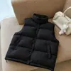 Chaleco de Algodón con Relleno CallmeEar//Rosa Cuello Alto Ajuste Holgado Talla Grande Sin Mangas para Invierno