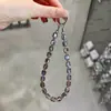Pingente de Cordão de Celular Exquisito e Luxuoso, Pulseira de Contas de Cristal para Mulheres, Acessório de Pulso Brilhante de Alta Moda