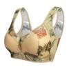 Venta al por mayor de fábrica Transfronterizo Pecho grande Estampado pequeño Chaleco Sujetador Taza fina Sin aro Sujetador talla grande Ropa interior sin marcas