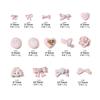 Joyería para Uñas de Moño de Dibujos Animados Rosa Belleza Niña Exquisita Decoración de Uñas de Resina de Moño de Amor Tridimensional