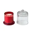 Hongyu Interior Simple Pequeño, Mediano y Grande Gama Alta Transparente Rojo Vela Campana Dorada Tapa Difusor Piedra Contenedor de Vidrio Se Puede Personalizar