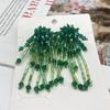 Joyería aretes largos europeos y americanos de comercio exterior transfronterizo tipo cristal aretes Rojo grande para presentación Aretes para fotos