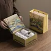 Juego de Té de Viaje de Porcelana de Jade Blanco Dehua Una Tetera Tres Tazas Portátil para Exteriores Taza Rápida Regalo para Evento de Empresa