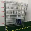 Estante de materiales SMT, estante para bandejas, estante cromado, estante para resistencias y capacitores, estante para componentes SMT, carrito de materiales antiestático, pico simple/doble