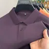 Fábrica Original 100% Algodão Polo Verão Meia-Manga para Meia-Idade Novas Camisetas Casuais Masculinas com Gola e Cor Lisa
