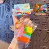 Llavero Colgante de Bloques de Construcción Gruesos de Partículas Grandes de Colores para Ensamblaje Juguete Decoración de Bloques de Construcción de Ensamblaje Educativo para Bebé