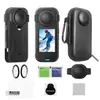 Kit Combo de Capa Protetora para Câmera de Esportes Aérea Insta360 X4 com Kit de Tampa de Lente Protetora Anti