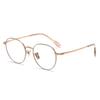 Armazón de Lentes Ultraligero Titanio Puro Polígono 50 Femenino Abanico Coreano Casual Masculino Estudiante de Arte Moda F61003 Espejo