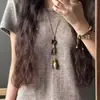 Collar de Estilo Chino Vintage, Accesorio de Cadena para Suéter de Lujo de Gama Alta, Collar de Hoja Retro, Collar con Temática de Bosque de Estilo Antiguo