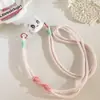Nuevo Clip Trasero de Cabeza de Conejo Blanco con Ojos de Estrella Ins, Correa Diagonal para Lanyard de Teléfono Móvil, Cadena Cruzada Lateral, Universal para Viajes