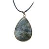Collar Colgante de Gota de Agua de Jade Cristalino Colgante Flash de Amazon Accesorios Exquisitos Incrustados con Bordes Dorados Piedras Semipreciosas Venta al por Mayor