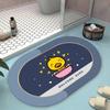 Alfombra de Barro Diatomeas Imitación Felpudo para Puerta de Casa Alfombrilla Absorbente para Pies Alfombrilla para Frotar Pies de Baño Alfombrilla para Suelo de Casa Alfombra con Estampado de Dibujos Animados