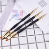 Ventas directas de fábrica traje de uñas pincel pluma de dibujo doble cabezal pluma para pintura de cristal pluma para uñas negro paquete de 4