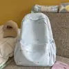 Mochila Macia Cor Verde Menta Arco-Íris Estrela Refrescante para Estudantes, Passeios de Férias com Amigos, Bolsa Doce e Fofa de Ombros Duplos