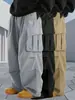 2026 Pantalones Casuales de Verano para Hombre Transfronterizos de Color Sólido con Múltiples Bolsillos Elegantes Sueltos de Pierna Recta Ropa de Trabajo Versátiles Pantalones Largos Venta al por Mayor
