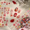 Pegatinas para Uñas Danza del León de Año Nuevo Tensor M1256 Yuan - Caracteres de la Suerte, Petardos, Manzana, Gato de la Fortuna, Serie de Fuegos Artificiales