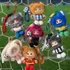 Três Lindo Chaveiros de Caixa Surpresa com Tema de Futebol, Brinquedos de Pelúcia Criativos e Adoráveis, Presentes da Moda para Meninas, Decorações de Feriado