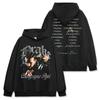 Camiseta de manga corta lavada con estampado de doble cara de Drake, estilo hip-hop transfronterizo estadounidense, suéter holgado con capucha y cuello redondo, venta al por mayor