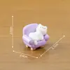 Figurilla de Gato Perezoso en Sofá Lindo para Paisaje Miniatura, Accesorios de Decoración DIY para Casa de Muñecas, Pequeños Adornos de Escritorio