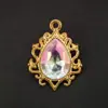 Colar de Ouro com Renda em Forma de Gota e Diamantes Pendurado Acessórios Pendurados Brincos DIY Pulseira Material Acessórios de Joia Fábrica
