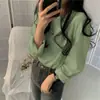 Camiseta de Manga Larga de Color Sólido Estilo Coreano Nueva para Mujer, Holgada y Versátil Ropa de Estudiante, Mayoreo de Tops para Mujer, Primavera y Otoño 2026