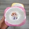 C344 tazón de melamina de dibujos animados palillos tazón de arroz comida rápida tazón de sopa palillos Tazón vajilla japonesa tazón de imitación de porcelana de plástico tazón pequeño para niños