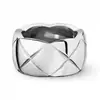 Anillo Coco Chanel con Tachuelas de Diamantes Versión de Alta Gama con Diamantes Diagonales y Patrón Estrellado, Anillo Liso de Banda Ancha y Estrecha, Apilable, Oro Rosa de 18K