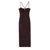 Atacado Outono 2026 Novo Estilo Europeu e Americano Vestido Midi Feminino Slim Fit Gola V Xadrez Pequeno 2850
