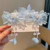 Conjunto de Acessórios de Cabeça Estilo Chinês para Crianças Meninas Grampo de Cabelo Dinastia Han Grampo de Cabelo Estilo Antigo Passo Balançante Super Fada Franja Borboleta Acessórios de Cabelo