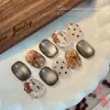 Maillard Kt Gravata Borboleta Acessórios para Nail Art Outono e Inverno Casco de Tartaruga Mini Misturado Celebridade da Internet Decorações de Unha de Resina com Laço