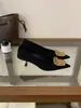 2026 Nuevos Zapatos de Tacón Alto Stiletto de Punta Aguda Estilo Francés para Otoño con Hebilla Metálica, Zapatos de Tacón Alto Elegantes y Versátiles para Mujer