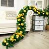 Rattan Navideño 2.7m Paquete de Lujo Encriptado Decoración de Ventana Adornos de Bolas Navideñas Guirnalda