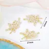 Accesorios para pulseras, collares, joyería DIY versátiles y creativos, colgante geométrico con circonita de rhinestone microincrustada, chapado en cobre de oro real 18K