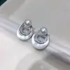 Aretes de perlas de agua dulce naturales para mujer, sencillos y elegantes, aretes de perlas exquisitos y de moda de concha marina, venta al por mayor y dropshipping