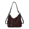 Moda retro simple para ir al trabajo, colgante de gran capacidad 2026, nuevo para mujer de otoño, bolso de hombro único, mochila cruzada