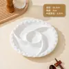 Plato Cerámico de Cuatro Compartimentos para Guisos, Plato de Cuatro Compartimentos para Snacks y Frutas, Plato Blanco Doméstico para Cocinar al Vapor a Alta Temperatura