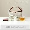Conjunto de Chá para Exterior Pintado à Mão com Esmalte Submerso Bolsa de Algodão Tecida Portátil para Viagem Conjunto de Chá Kung Fu de Alta Qualidade para Carro Cerâmico