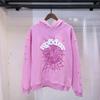 Sp5 Camiseta de Letra de Espuma Igual a la del Cantante de Hip-Hop Young Thug 555555 Sudadera con Capucha para Pareja Rosa