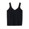 Otoño e Invierno 2024 Nuevo Suéter de Punto de Cachemira para Mujer Camisola Top Corto sin Mangas Calado