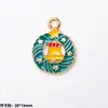 Colgante de Aleación Esmaltada Navideño Colgante de Gota Papá Noel Muñeco de Nieve Reno Colgante de Dibujos Animados Accesorios para Joyería DIY Pulsera Al Por Mayor