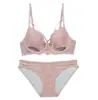Conjunto de Lingerie Sexy de Renda Estilo Francês, Anti-Queda, Sutiã e Calcinha Redutores para Seios Grandes, Atacado