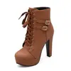 Botas de invierno nuevas para mujer en varios tamaños, de tacón alto, de tacón grueso, con hebilla de cinturón, botas de media pantorrilla