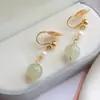 Brincos Hotan Chineses Novos Retrô Brincos Simples de Design Nicho Hanfu Brincos Novos Únicos Sem Furos na Orelha
